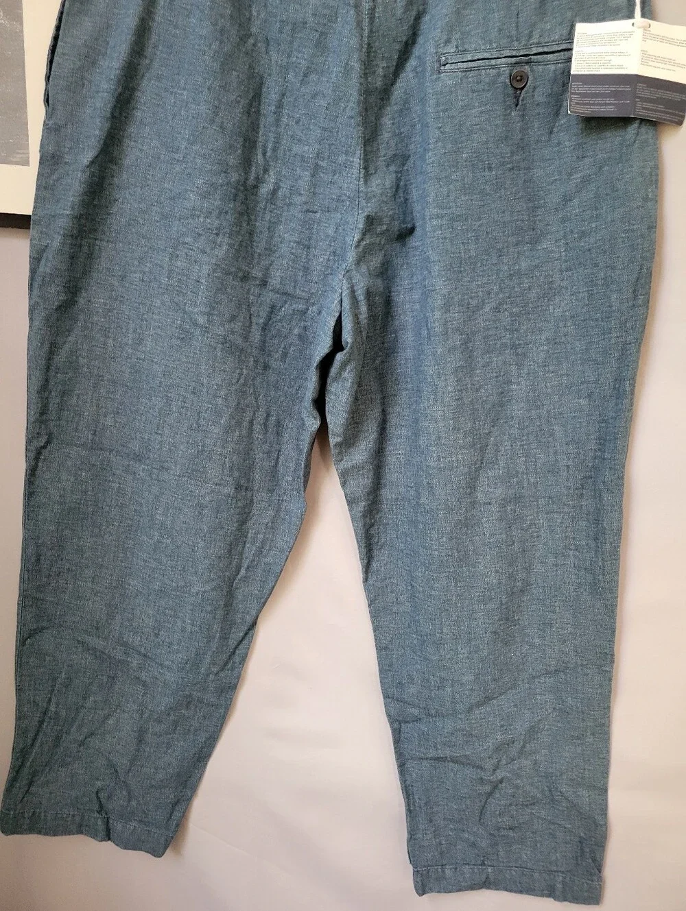 NEW Edwin Japanese Twisted Chambray Pleated Trouser Denim Pant Blue 38